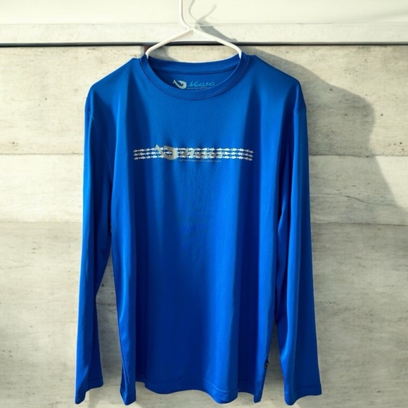 Mojo Blue Performance Long-Sleeve Fishing Shirt | Size Medium - Picture 4 of 4